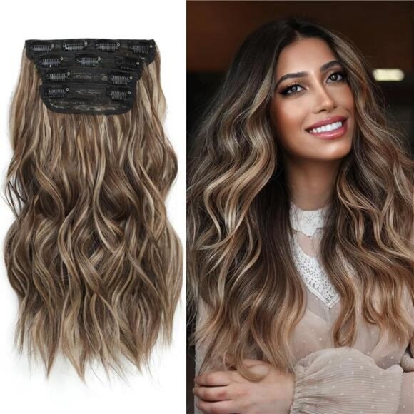 4Pcs Naturally Soft Hair Extensions, Honey Blonde